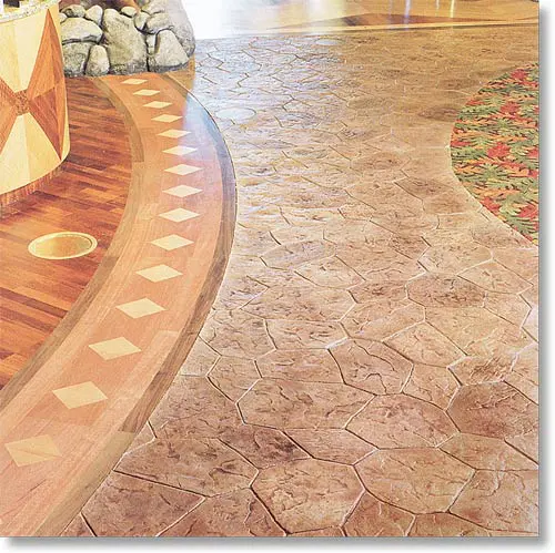 Concreto-estampado-interior-de-hotel-molde-random-stone
