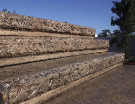 Concreto estampado escalones textura roman slate