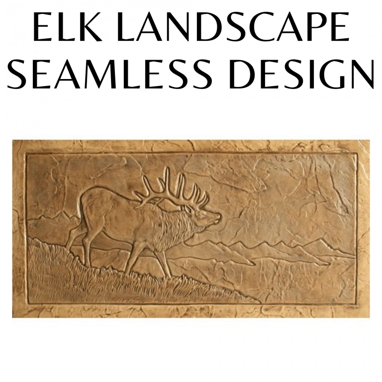 Elk Landscape Seamless Design